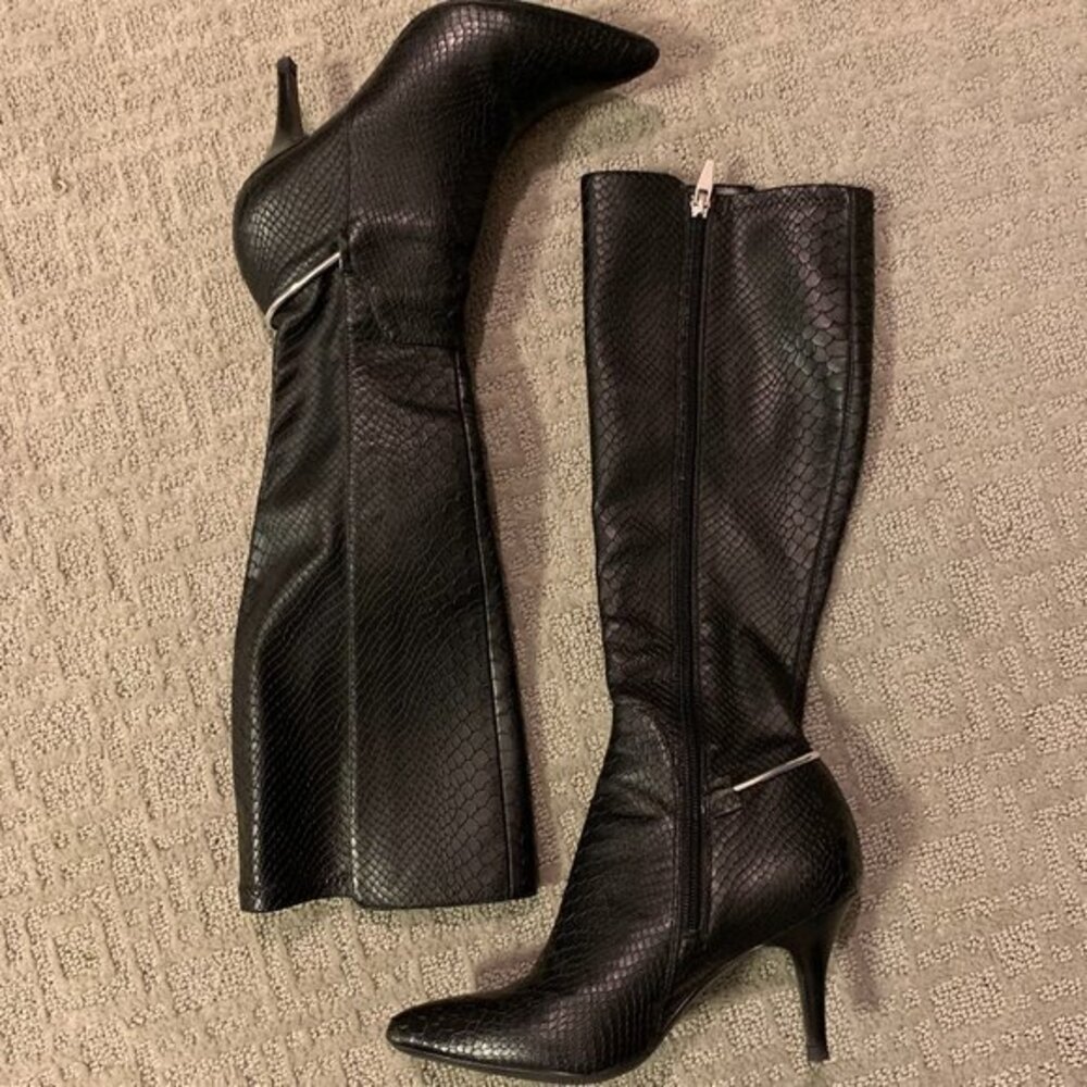 Calvin Klein Rikita Snakeskin Boots